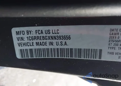 2022 Ram 1500 Lone Star 4X2 6'4 Box from USA, damaged, VIN 1C6RREBGXNN393656